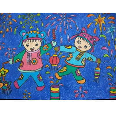小学生迎新年画大全