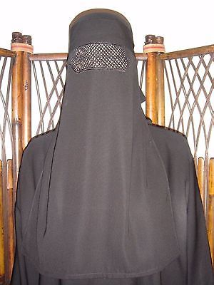 Black Single Layer Niqab Afghan Afghani Islam Black Single Layer Niqab Afghan Afghani Islam