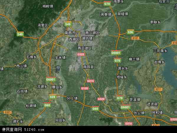 南昌县地图 - 南昌县卫星地图图片