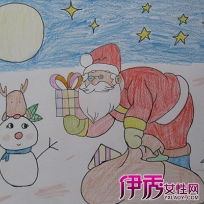 小学元旦节绘画图片