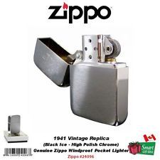 Zippo 1941 Replica Black Ice Lighter With Zipp Zippo 1941 Replica Black Ice Lighter With Zipp