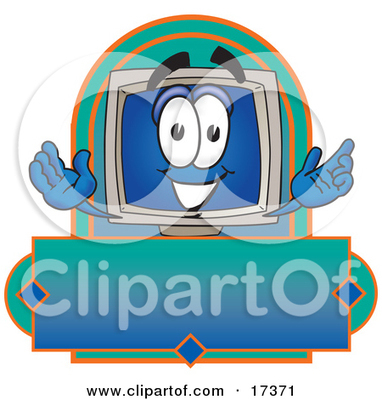Clipart Picture of a Desktop Computer Mascot Clipart Picture of a Desktop Computer Mascot