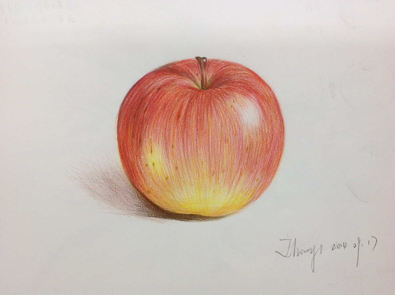 曹老师教你画素描之静物素描 苹果的画法_哔哩哔哩 (゜-゜)つロ 干杯~-bilibili