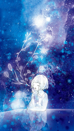 璨夜星空女 空灵美 二次元动漫壁纸锁屏卡贴-堆-461kb