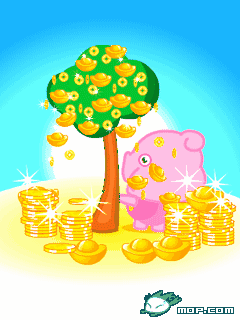 摇钱树人民币动态图图片大全
