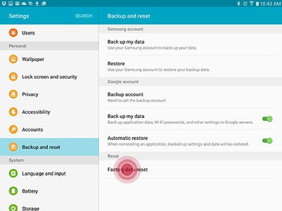 Galaxy Tab A How do I backup my Data and F Galaxy Tab A How do I backup my Data and F