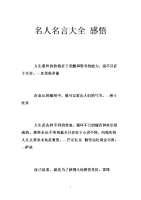 名人名言加赏析加感悟