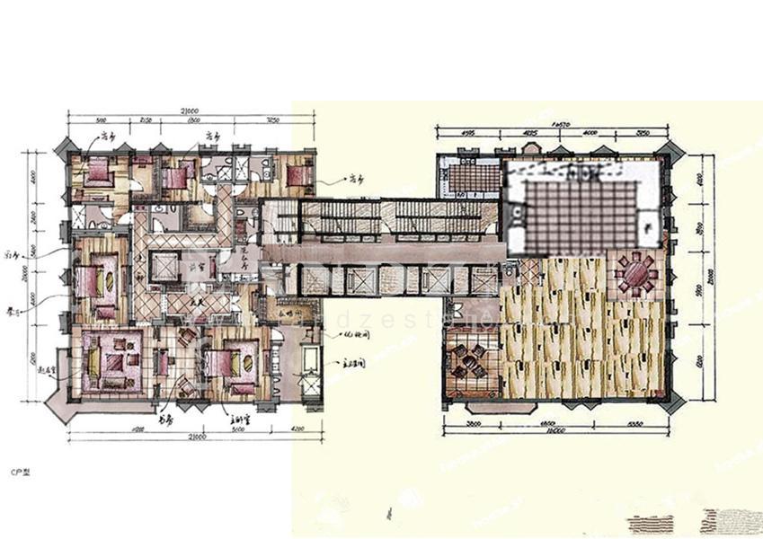 900平超级大平层户型图