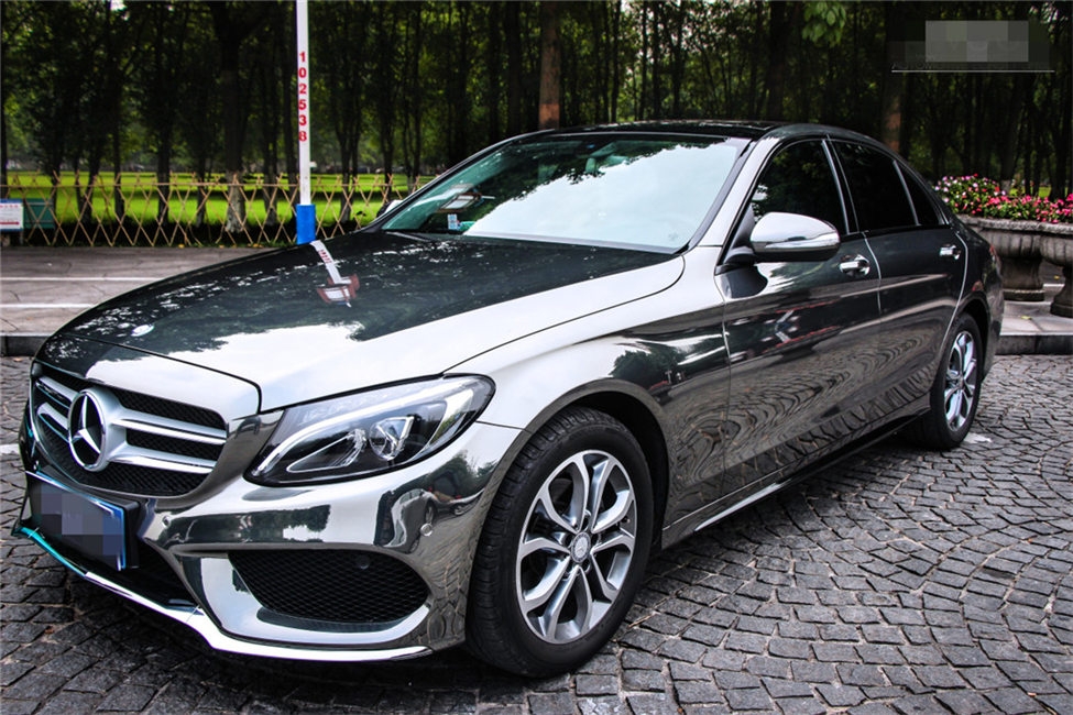 奔驰c200整车电镀钨钢 - woo汽车美工坊-广州