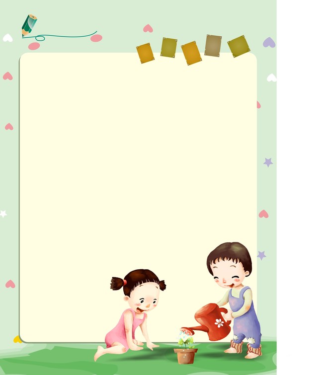 幼儿园卡通背景图片 幼儿园简约卡通背景图