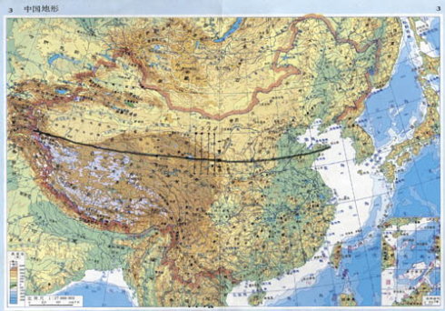 中国北纬30度地图-千图网